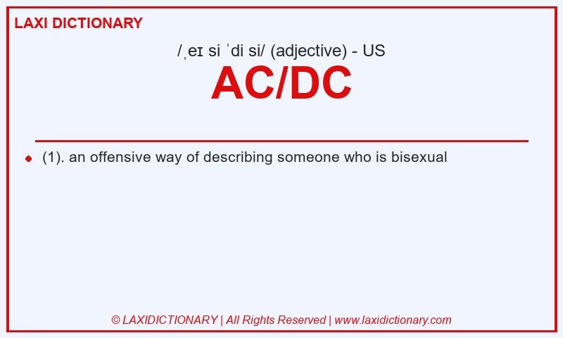 Definition AC/DC in American English