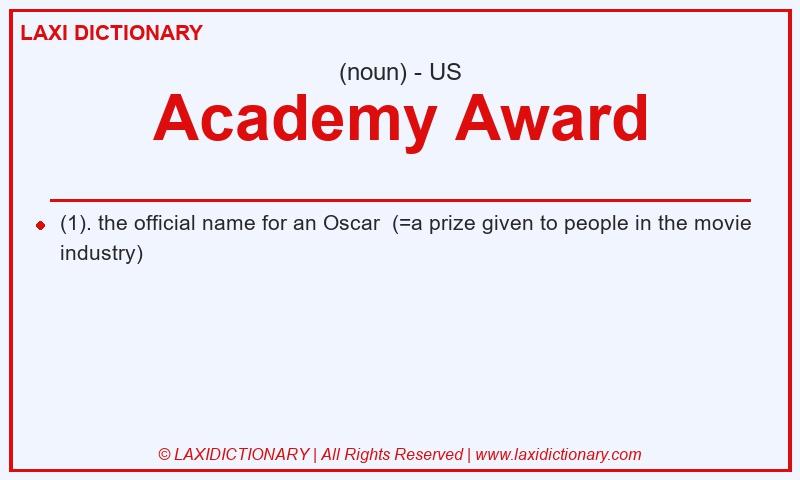 Definition Academy Award in American English