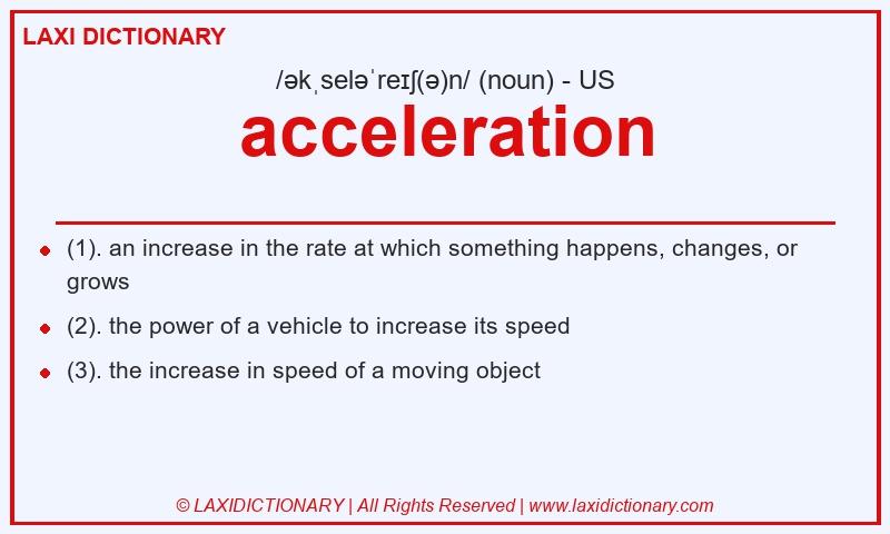 Definition acceleration in American English