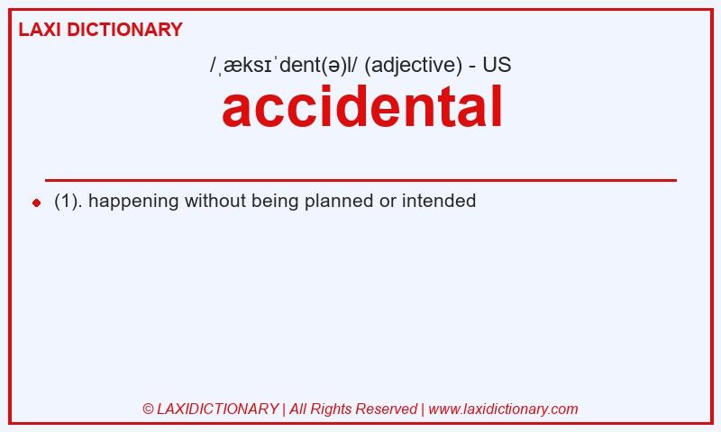 Definition accidental in American English