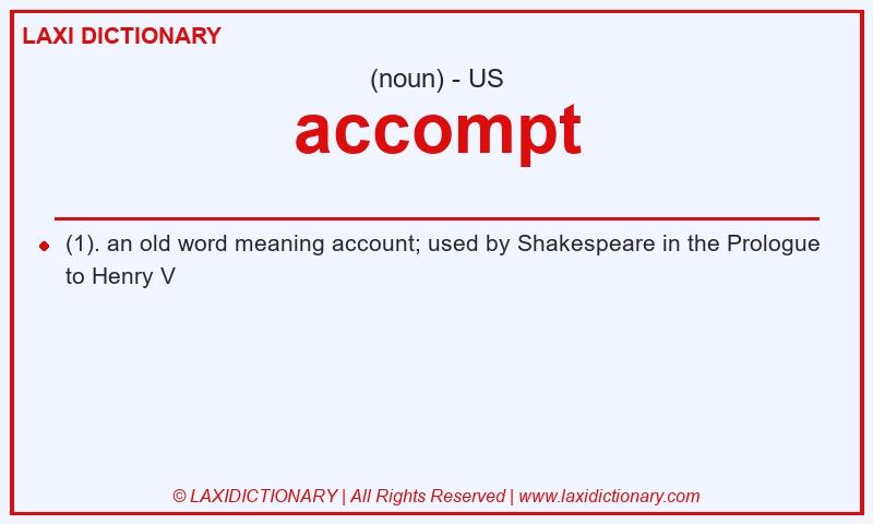 Definition accompt in American English