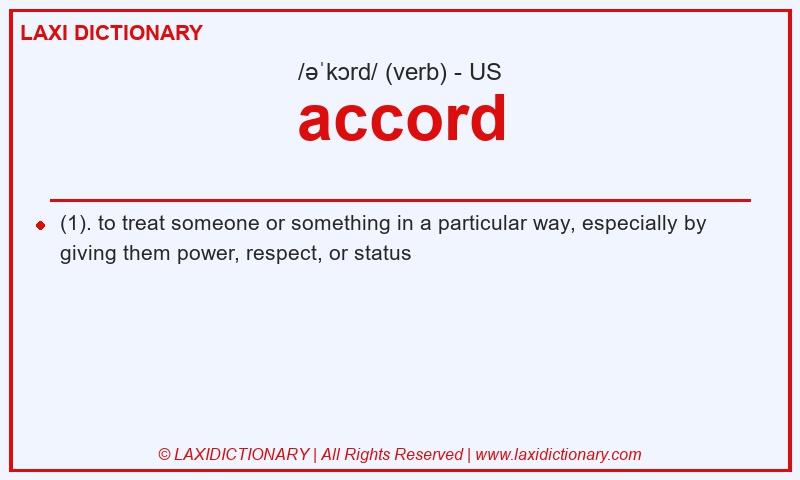 Definition accord in American English