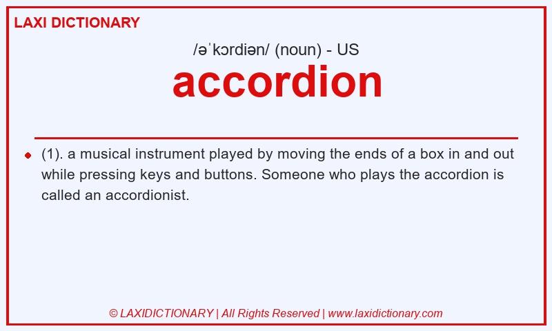 Definition accordion in American English