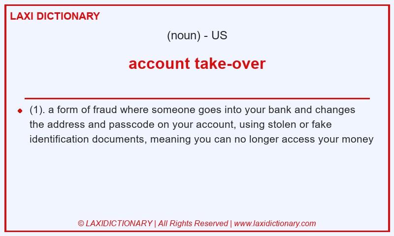 Definition account take-over in American English