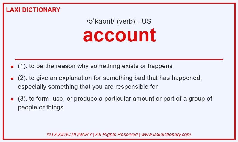 Definition account in American English