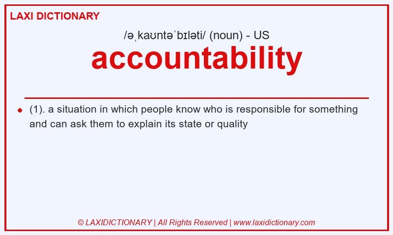 Definition accountability in American English