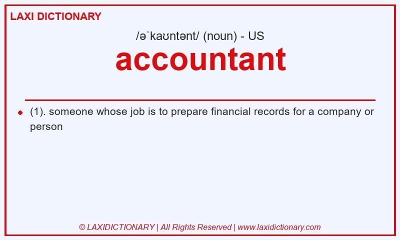 Definition accountant in American English