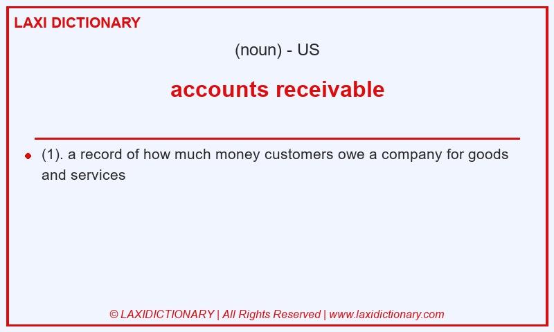 Definition accounts receivable in American English