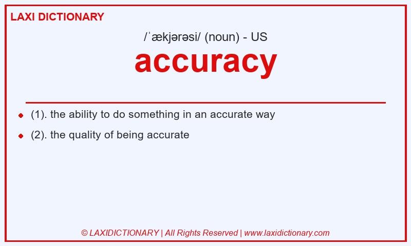 Definition accuracy in American English