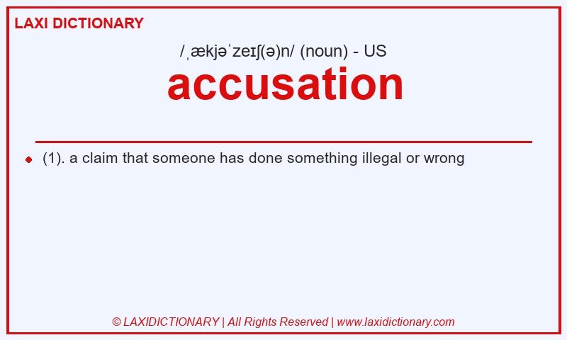 Definition accusation in American English