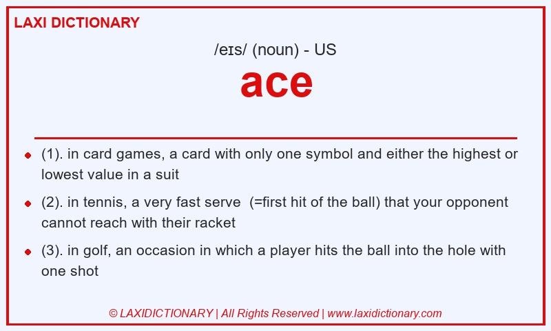 Definition ace in American English
