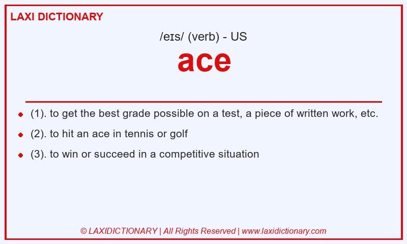Definition ace in American English