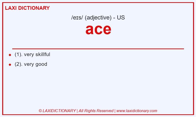 Definition ace in American English