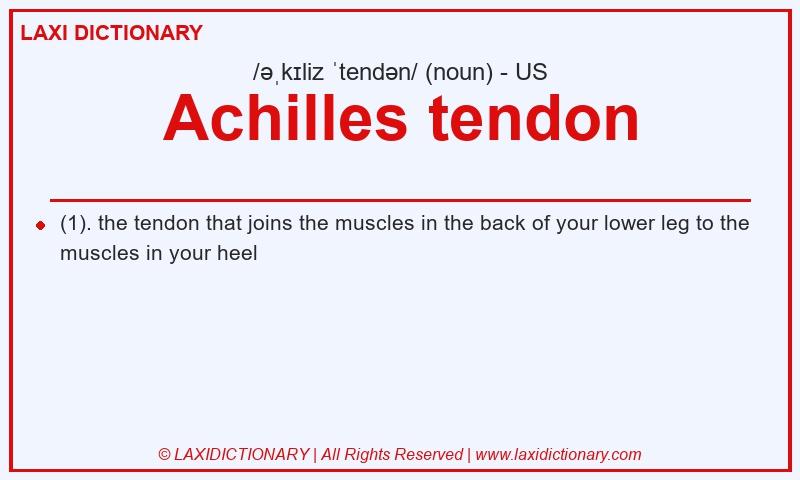 Definition Achilles tendon in American English