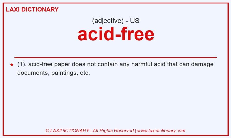 Definition acid-free in American English
