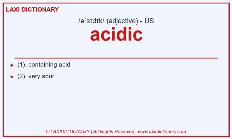 Definition acidic in American English