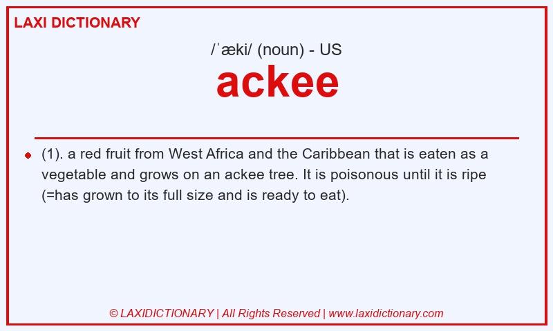 Definition ackee in American English