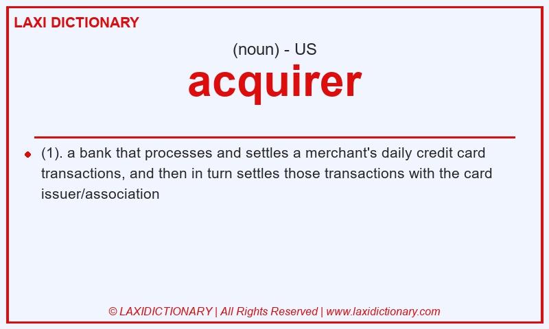 Definition acquirer in American English
