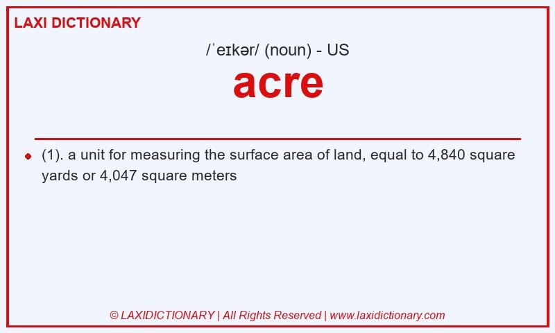 Definition acre in American English