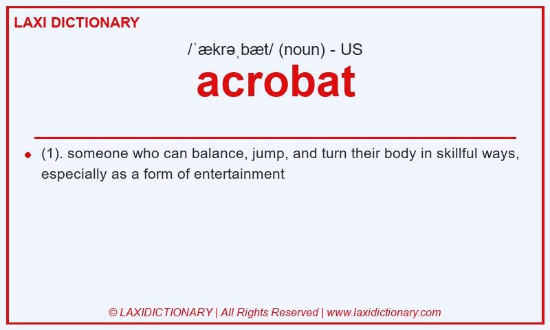 Definition acrobat in American English