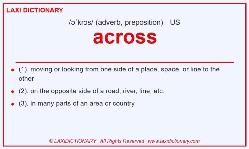 Definition across in American English