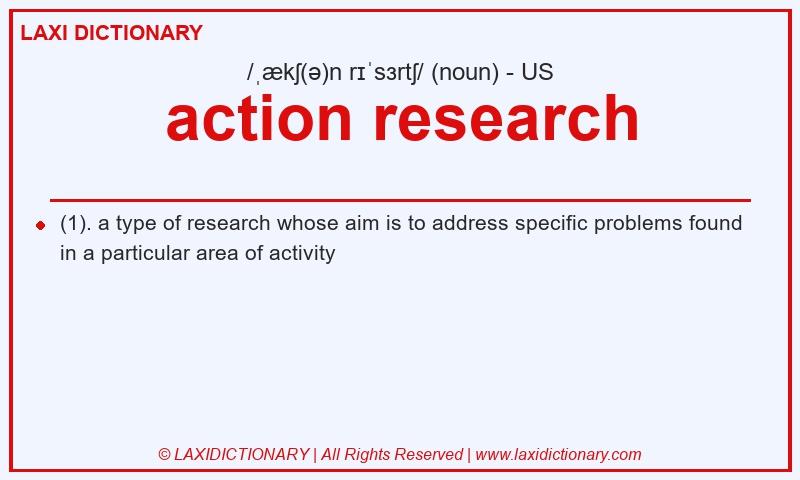 Definition action research in American English