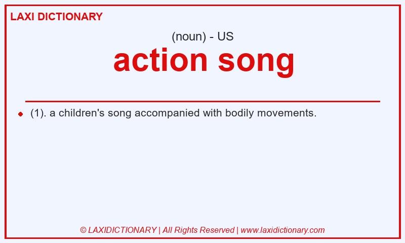 Definition action song in American English