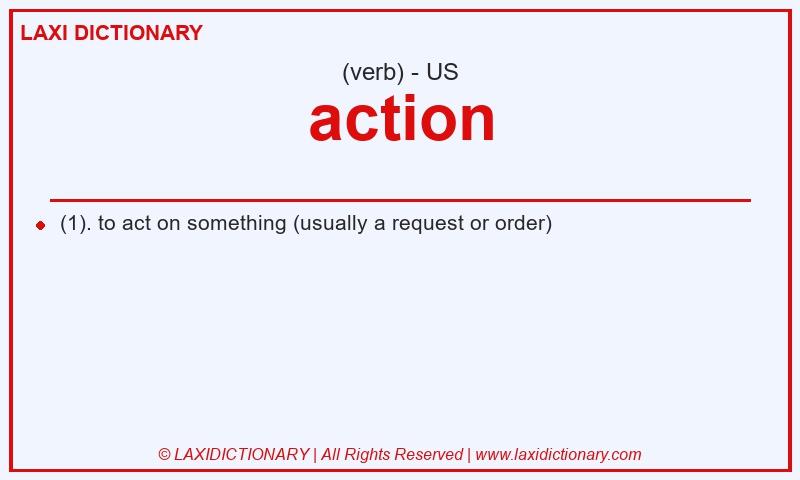 Definition action in American English