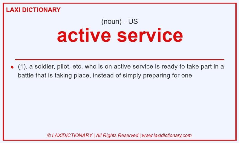 Definition active service in American English