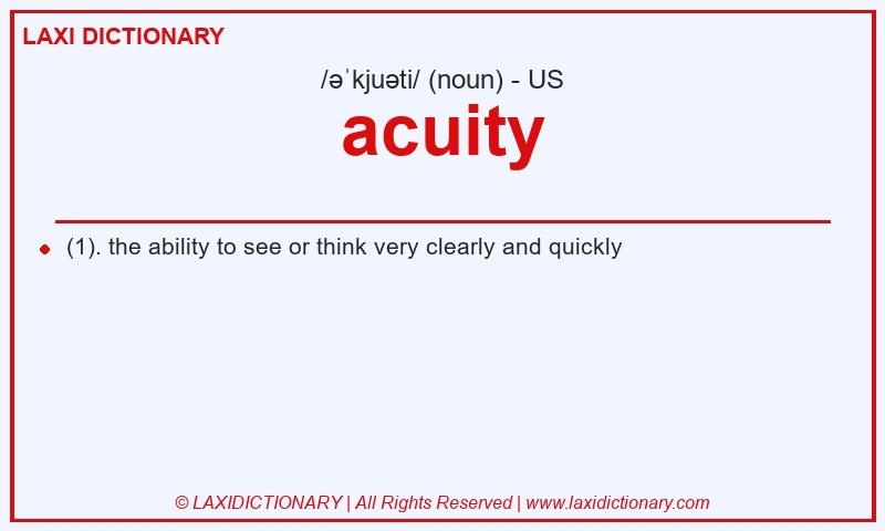 Definition acuity in American English