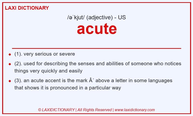 Definition acute in American English
