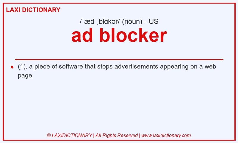 Definition ad blocker in American English