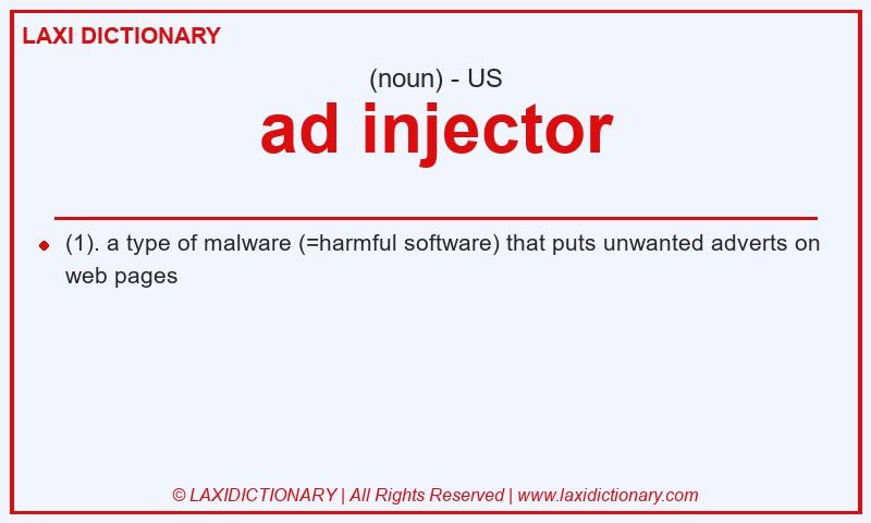 Definition ad injector in American English