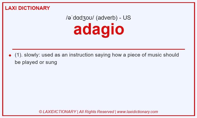 Definition adagio in American English