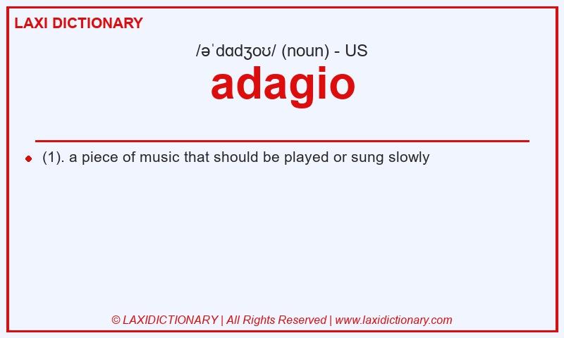 Definition adagio in American English