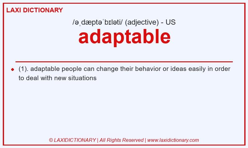 Definition adaptable in American English