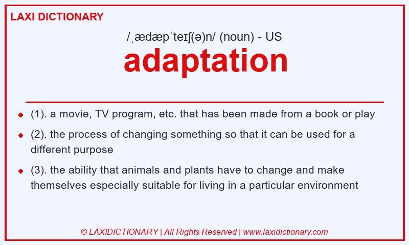 Definition adaptation in American English