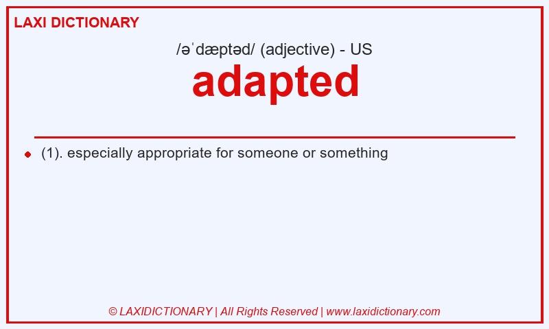 Definition adapted in American English