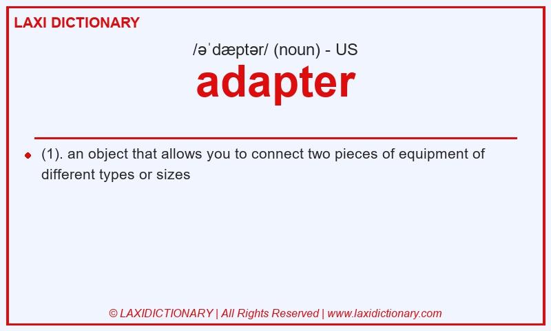 Definition adapter in American English