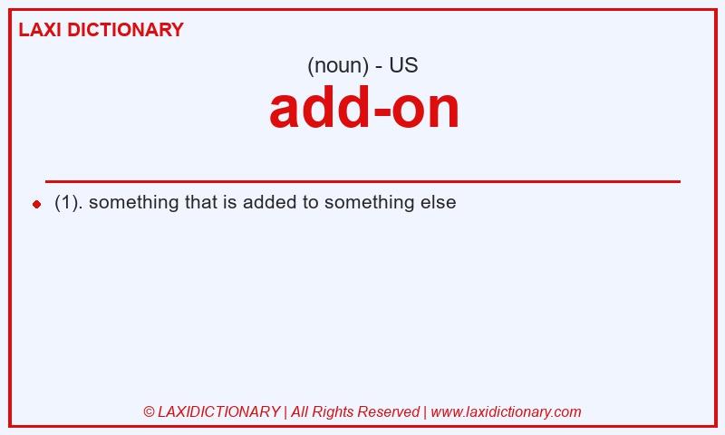 Definition add-on in American English