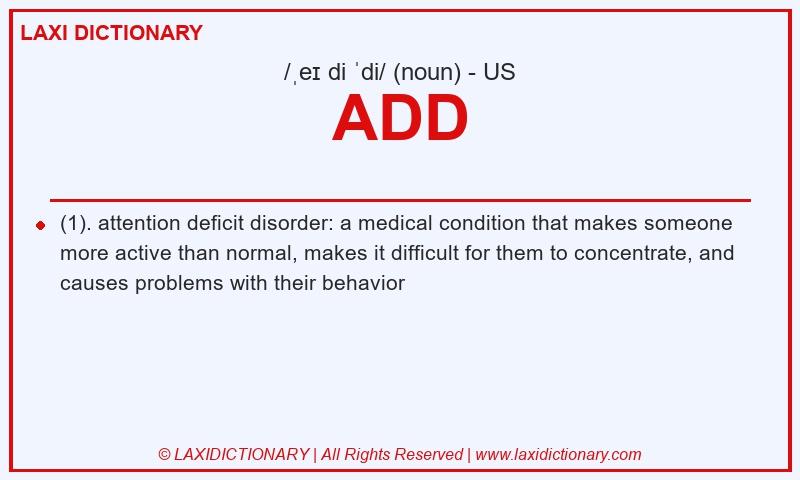 Definition ADD in American English