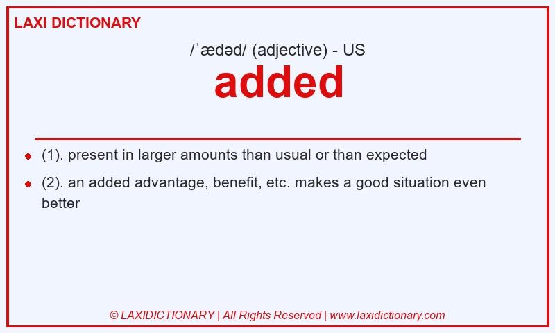 Definition added in American English