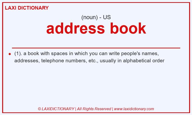 Definition address book in American English