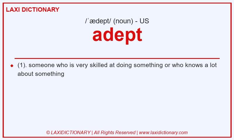 Definition adept in American English