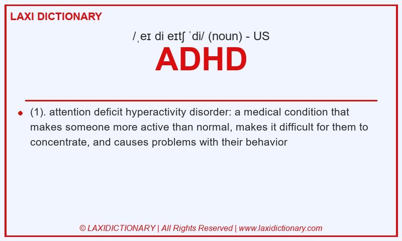 Definition ADHD in American English