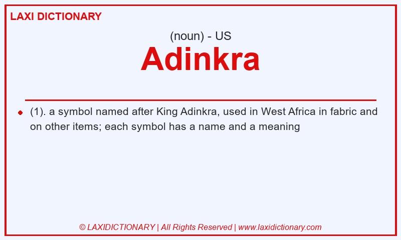 Definition Adinkra in American English