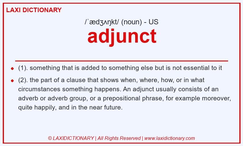 Definition adjunct in American English