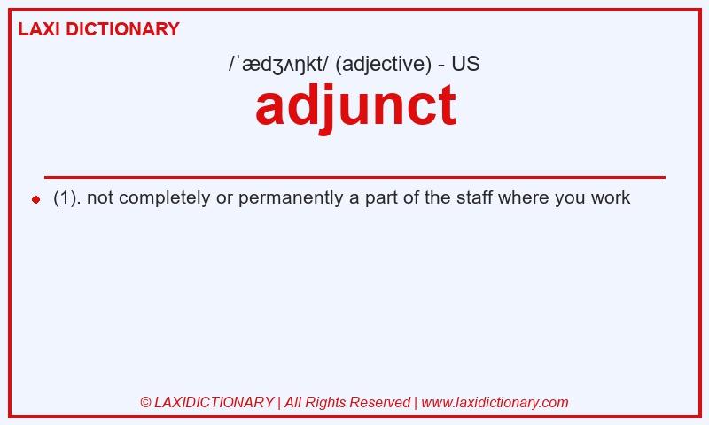 Definition adjunct in American English