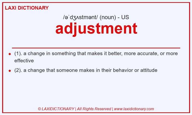 Definition adjustment in American English
