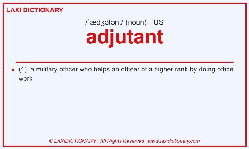 Definition adjutant in American English